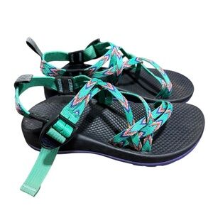 Chaco ZX/1 EcoTread Mint Leaf Sport Sandal Sz 4 Kids  Outdoor Adjustable Comfort